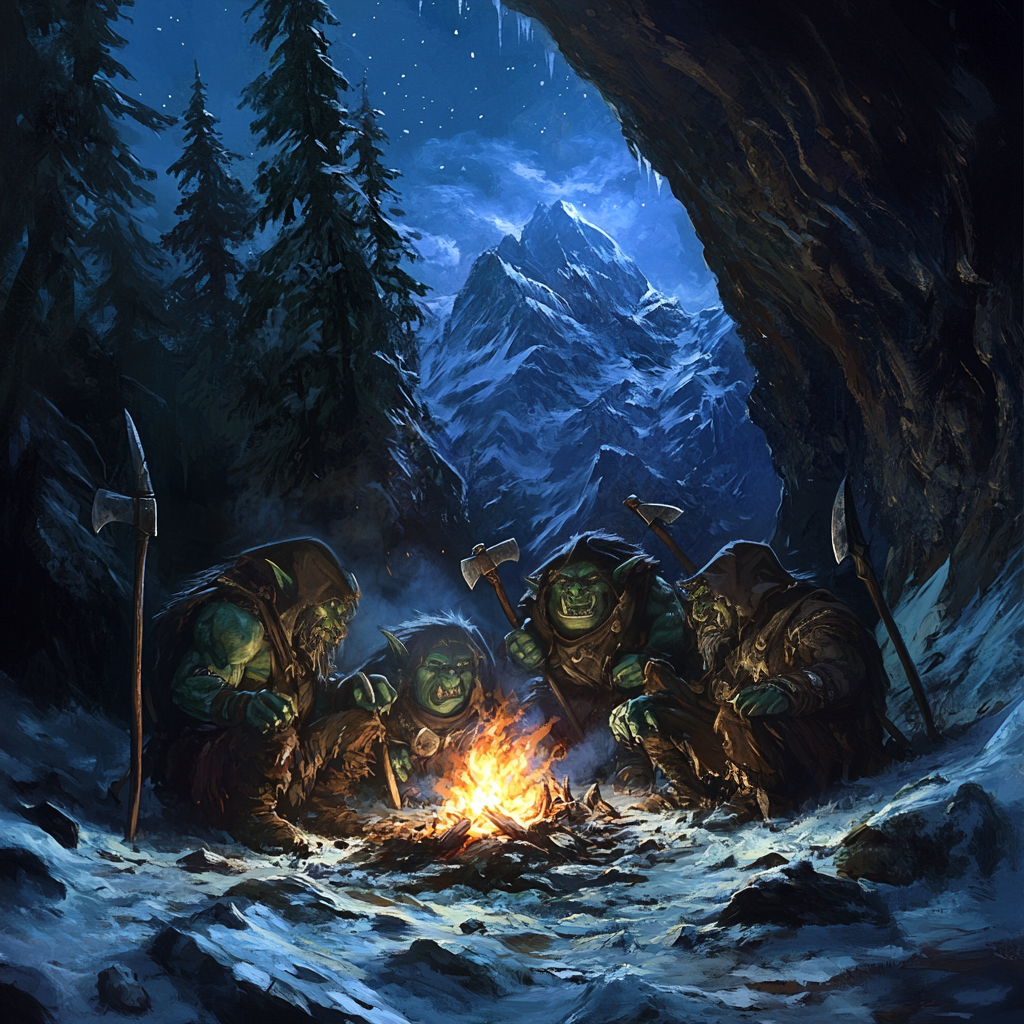 u1642343184_A_group_of_four_goblins_huddled_around_a_cracklin_63477fe8-d7ae-4ef1-97af-fbfb2d113c37_0